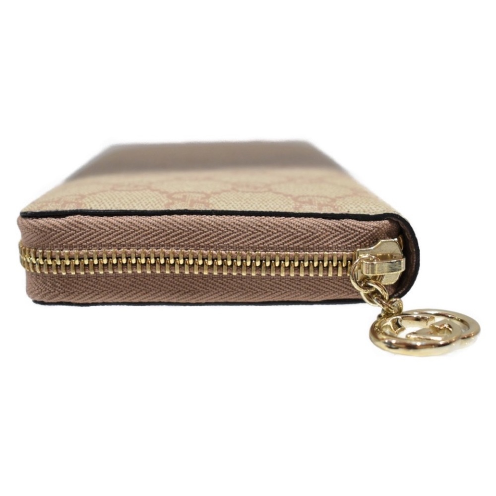 GUCCI Monogram Twins Large Zip Around Wallet Metallic Bronze - Picture 4 of 16